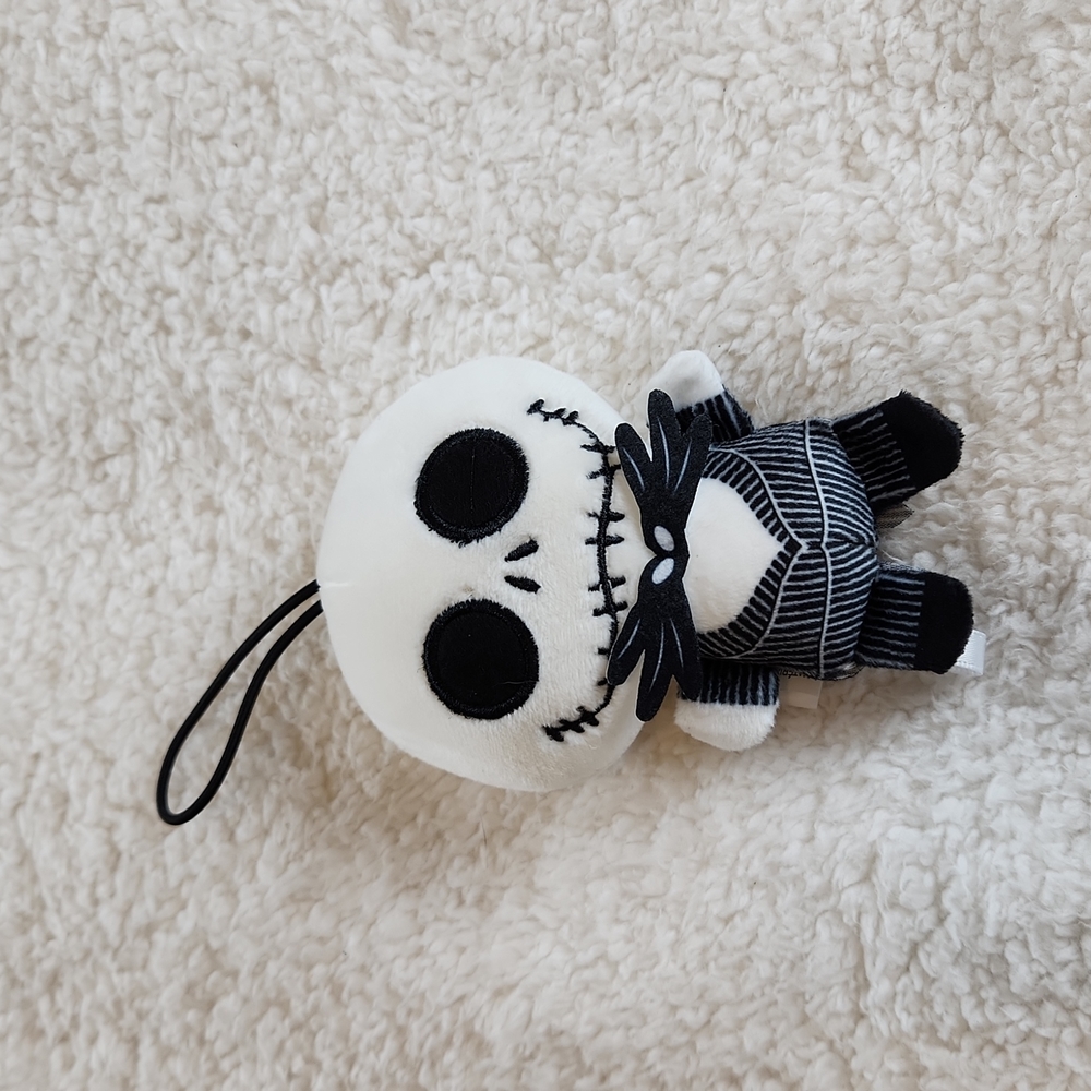DISNEY Jack Skellington plush ornament NWOT black white Hallmark